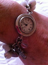 Pink bling watch